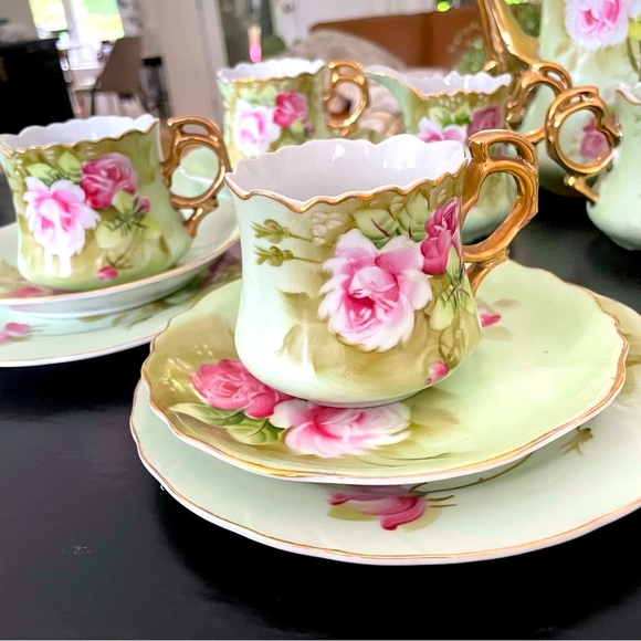 Lefton | Dining | Vtg Lefton China Hand Painted In Japan 7ps Tea Coffee ...